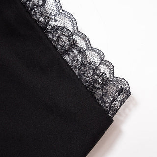 lace pink bow + short skirt Set