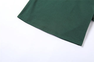 Retro round neck embroidered top