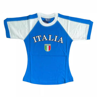 y2k crop retro pattern T-shirt