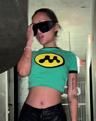 Round Neck letter printed top