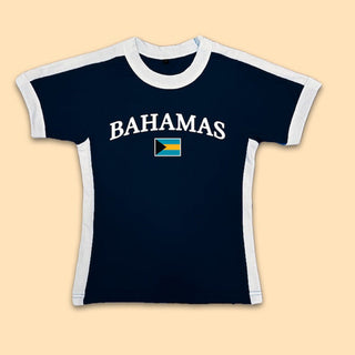 Bosnia letter stitch short T shirt top