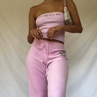 Pink letters wild tube top