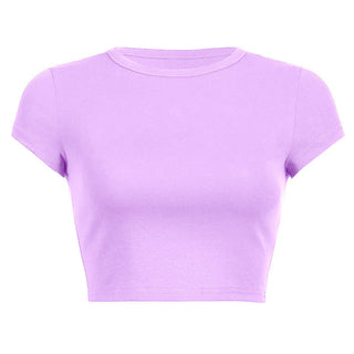 pure short round neck top