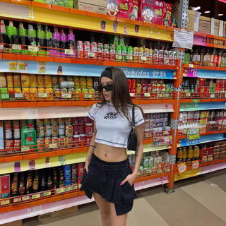 Printed short top T-shirt