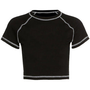 Printed short top T-shirt