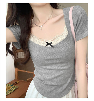 V-neck short-sleeved T-shirt