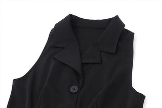 Lapel Neck Small Vest Fit + Pleated Skirt suit