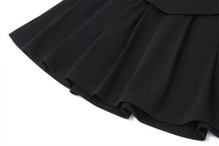 Lapel Neck Small Vest Fit + Pleated Skirt suit