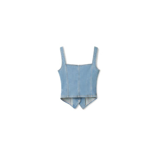 Knight Motif Denim Corset