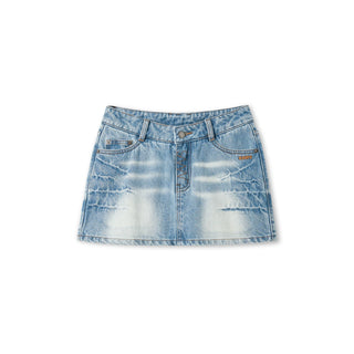 Mineral Blue Equestrian Denim Skirt