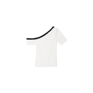 Gardenia White Sculptural Graphic Tee