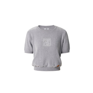 Fir Gray Pony Knit Tee