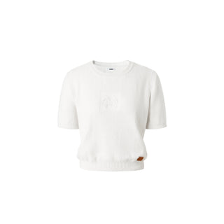 Milk White Pony Knit Tee