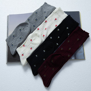 Floral knee socks