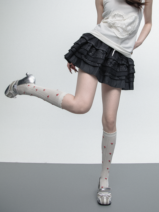 Floral knee socks