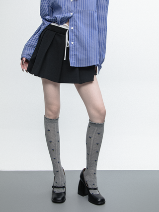 Floral knee socks