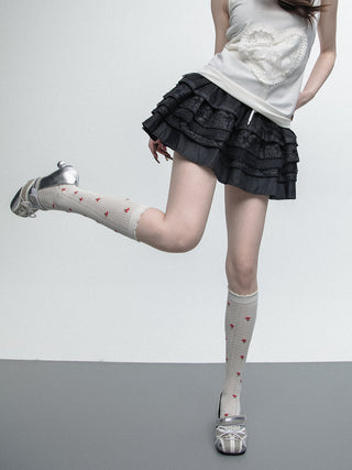 Floral knee socks
