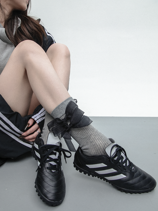 Ribbon bow socks