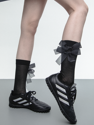 Ribbon bow socks