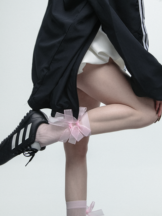 Ribbon bow socks