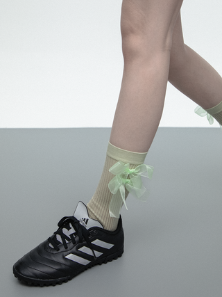 Ribbon bow socks