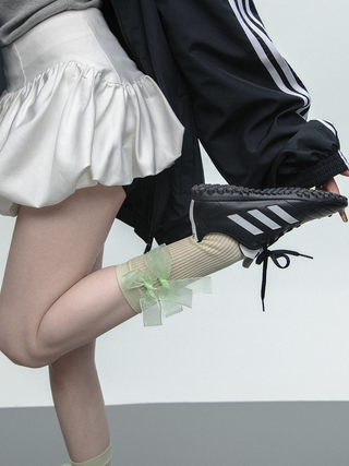 Ribbon bow socks