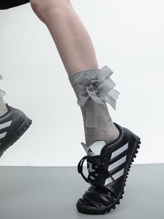 Ribbon bow socks