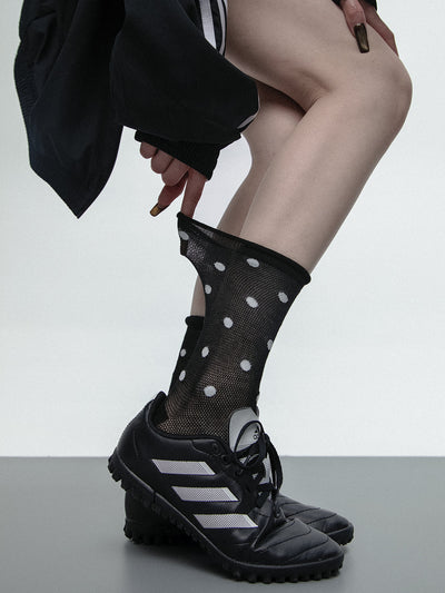 Polka dot tube socks