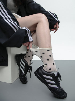 Polka dot tube socks