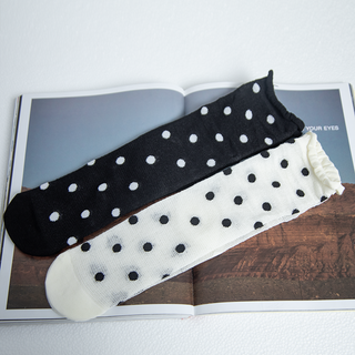Polka dot tube socks