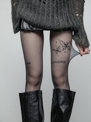 Butterfly tattoo stockings