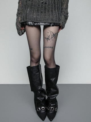 Butterfly tattoo stockings