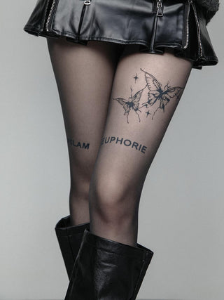 Butterfly tattoo stockings