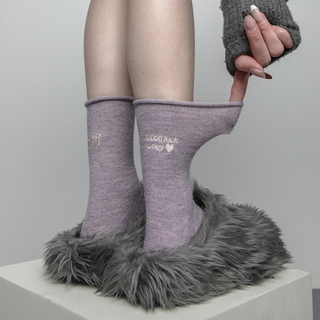 Love embroidered socks