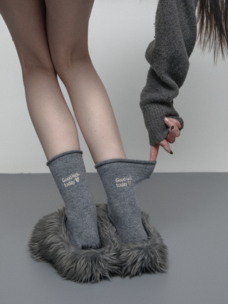 Love embroidered socks
