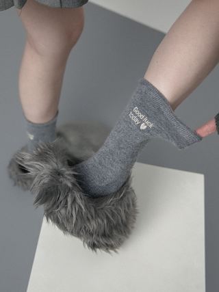 Love embroidered socks