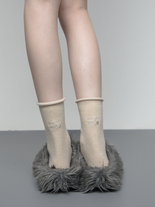 Love embroidered socks