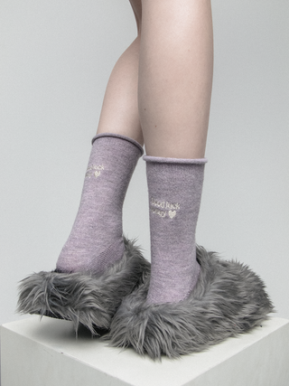 Love embroidered socks