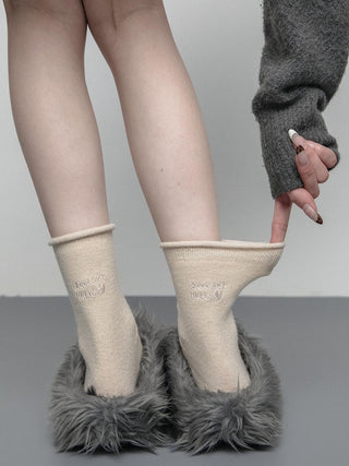 Love embroidered socks