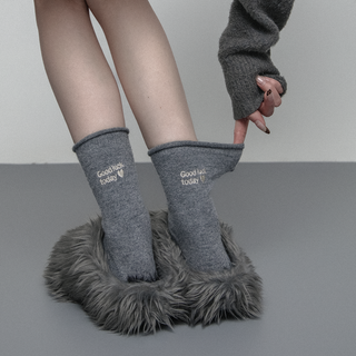 Love embroidered socks