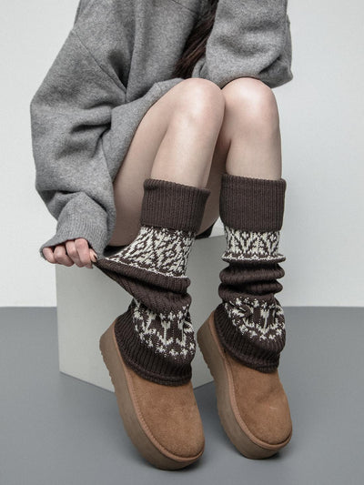 Thick knitted socks