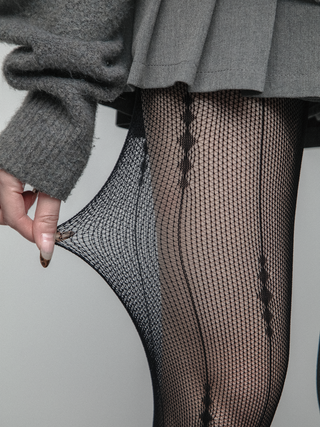 Pearl jacquard pantyhose