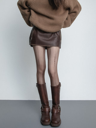 Pearl jacquard pantyhose