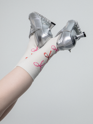 Bowknot ballet socks