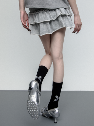 Bowknot ballet socks