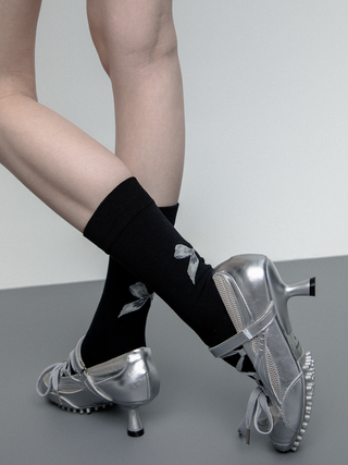 Bowknot ballet socks