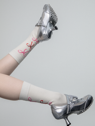 Bowknot ballet socks