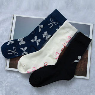 Bowknot ballet socks