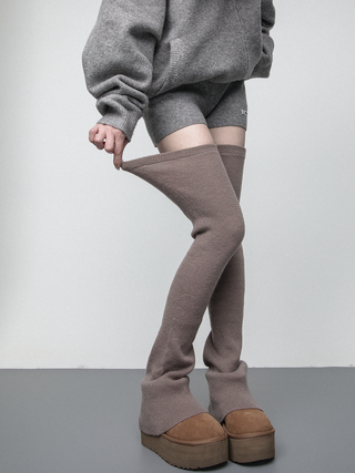 Knitted over-knee socks