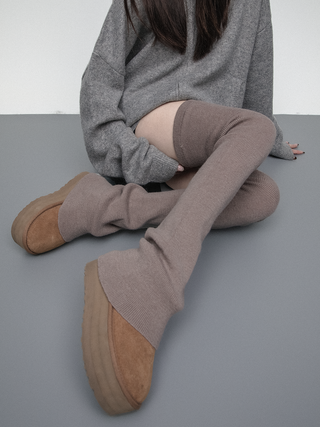 Knitted over-knee socks